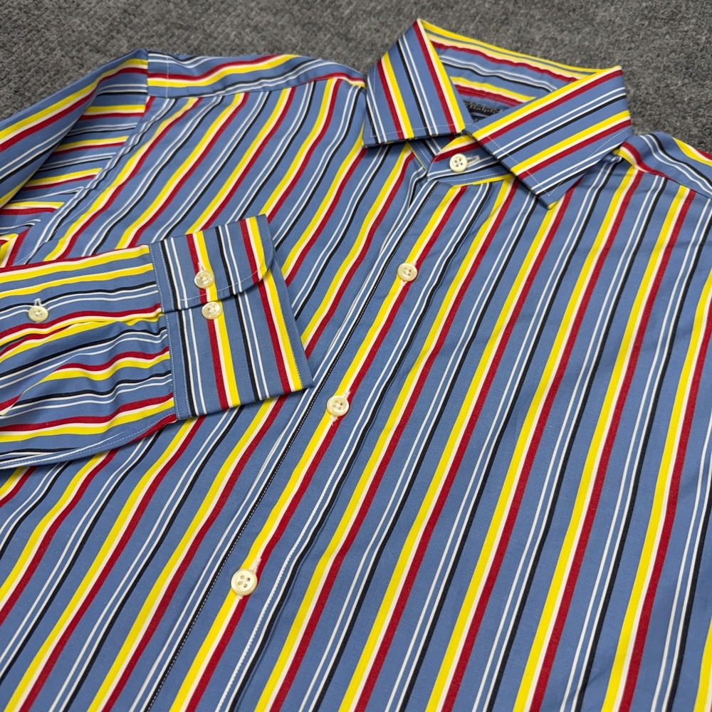 NWT Vtg Polo Ralph Lauren Regent Classic Fit Shirt Mens 15 M Vertical Striped